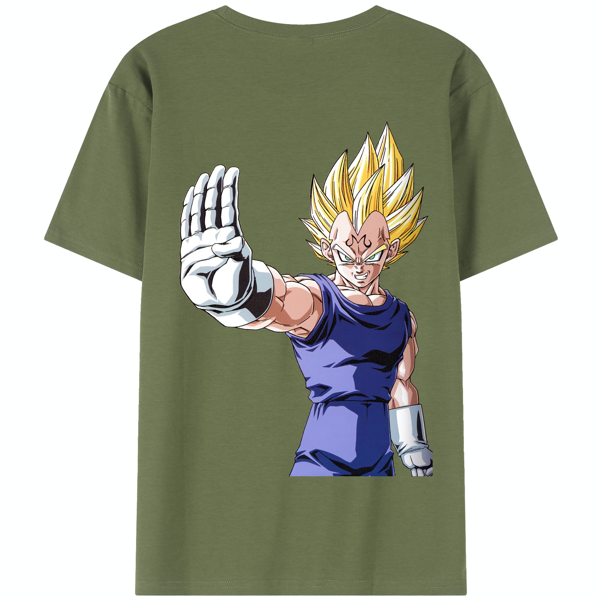 （画像用） ドラゴンボール ベジータ四世（Bejīta Yonsei）DRAGON BALL Vegeta IV 綿100％半袖Tシャツ（背面プリント）